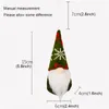 Ornement de poupée sans visage en tricoté de Noël longue barbe en peluche gnome santa de Noël porte arbre suspension des pendentifs à la maison du Nouvel An Holiday 6201667