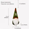 Gebreide Kerstmis Faceless Doll Ornament Lange Baard Pluche Gnome Santa Xmas Tree Deur Opknoping Hangers Home Nieuwjaars Partij Vakantie Decoraties Gift JY0770