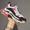 Triple S Designer Shoes Women Mens Platform Platform Casual Casual Sneakers Clear Sole 17FW Париж белые черно -розовые тройки с носками с носками на открытом воздухе спортивные тренеры