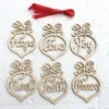 Creative Peace Love Christmas Decorations Wooden Ornament Xmas Tree Hanging Tags Pendant Decor 6pcs a Lot