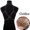 Sexy Rhinestone Body Chain for Women Boho Jewelry Cross Chest Shining Crystal Party Wedding Decoration Accessory