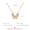 Pendentif Colliers 2021 À La Mode Zircone Papillon Collier Ras Du Cou Pour Les Femmes Romantique Fiançailles Accessoires Cadeaux Bijoux En Gros