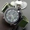 Relógios esportivos de montanhismo multi -funcional dominantes à prova d'água formulário de quartzo nylon assistir tático LED Tactical Wristwatc2773