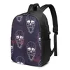 Sac à dos Vintage Barbershop Affiche Barber Skull Femmes Hommes USB Charge Sac d'école pour fille garçon voyage ordinateur portable Bookbag Daypack243y