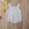 Rompertjes Au Zomer Geboren Baby Meisje Jongen Kleding CottonLinen Bodysuit Outfits Set Spring Infant Peuter Jumpsuit