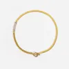 Chokers 316L Stainless Steel PVD 18K Gold Plated Geometric White Zircon Cuban Chain Snake Splice Choker Necklace For Women Gift