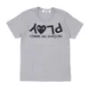 Limited Com Najlepsza Jakość Szary CDG DES Play Garcons Heart Krótki Rękaw Des Garcons Red Green Heart Play TEE