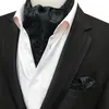 Linbaiway Abiti Da Uomo Ascot Cravatta Set Per Uomo Cravatta Cravatte Fazzoletto Floreale Paisley Taschino Fazzoletto Da Sposa LOGO Personalizzato Collo2942