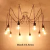 E27 Spider Chandelier Loft Rope Lampor Hängande lampa Modern Hängande takljus Köksljus Farmture Hanglamp Färg Armatur