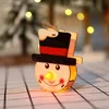 Wooden Christmas Decorations Light Pendants Santa Snowman Moose Shaped Warm Lights New Year Home T2I52975