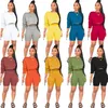 Femmes marque Survêtements vêtements d'été en cours d'exécution élégant lettre sweat shorts sportswear pull à capuche crop top leggings tenues vêtements d'extérieur body 04524