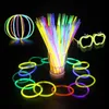 7 multi-color light stick bracelet necklace neon party LED flashing light lollipop novelty toy concert toys