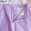 Harajuku styl cartoon haft drelichowe spodnie kobiety japońskie wysokiej talii słodkie dorywczo purpurowe dziewczyny szerokie spodnie nogi 48032 210422