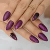 purple fake nails