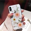 Qianliyao высушенная цветочная серебряная фольга ясных чехлов для телефона для iPhone 13 12 11 Pro Max XS XR X 6S 7 8 плюс SE мягкая силиконовая крышка