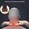 JINSERTA Car Neck Seat Back Support Headrest Simulation Human Massage Travel Pillow Accessories