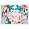 Взлетно-посадочная полоса A-Line Рубашка Платья для женщин Принт Винтаж Mid-Calf Dange Party Vestidos Платье 210520