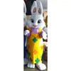 Performance Yellow Dress Bunny Mascot Costumes Christmas Fancy Party Dress Personaggio dei cartoni animati Outfit Suit Adulti Taglia Carnevale Pasqua Abbigliamento a tema pubblicitario