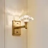 Wall Lamp Single/Double Head Crystal+Copper European Style Luxury Corridor Living Room Bedside El Restaurant Sconce Light