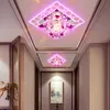 LED 스퀘어 크리스탈 천장 조명 현대 통로 빛 복도 발코니 침실 거실 임베디드 램프