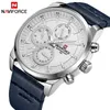 NAVIFORCE Orologi da uomo Top Luxury Brand Impermeabile 24 ore con datario Orologio al quarzo Maschile Moda in pelle Orologio sportivo causale 210517