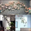 Decorative Flowers & Wreaths Festive Party Supplies Home Garden 185Cm Artificial Magnolia Flower Rattan Silk Fake Vine Azalea Arbitrary Bend