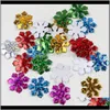 Favor de festa 100pcspack 30mm Christmas Snowflake Apliques acolchoados para cabelos de cabelo Craft Crafts Decora￧￣o de casamento Acess￳rios DIY T W2DB7