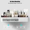 Punch-free Bathroom Organizer Rack Shampoo Cosmetic Storage Bath kitchen Towel Holder Household Items Accessories 211112