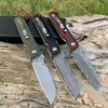 Tunafire GT963 VG-10 Coltello pieghevole Damasco Manico in legno edc coltelli da campeggio autodifesa all'aperto Strumento manuale multifunzione invia copertura in pelle