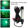 12V 20W 126 LED verde subaquático submarsível noite luzes de pesca coletando lâmpada do localizador de peixes atrai camarões lâmpada krill squid 220120
