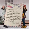 130 * 150 cm 150 * 200 cm Polar Battaniye Mektubu Baskılı Kişiselleştirilmiş Battaniye Ev Battaniye Aile Aşk Hediyeler