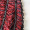 شبكة مطوي حزام مثير اللباس المرأة الظلام فتاة الصيف الأحمر الأسود غير النظامية خليط مصمم فساتين طويلة