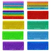 Tastiera del computer Push Bubbles Fidget Toys Cinghie per cellulari Antistress Dito Giochi con fossette Pad Numeri matematici colorati Pastiglie YX006