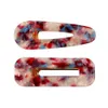 Marmor Mönster Hårklipp Flickor Geometrisk Leopard Retro Barrette Girls Woman Acrylic Resin Hårpin Tillbehör