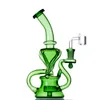 8,5 pouces Clear Recycler Bong Hookahs Reclaimer Dab Rigs Water Bongs Avec 14mm Bowl