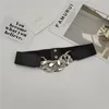 Riemen elastische dames riemontwerper mode metaal dikke ketting stretch taille riem riem jurk jas jas pak allmatch decoratieve waistban7211440