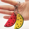Moda Imitacja Keychain Keychain Watermelony Key Ring Kobiet Biżuteria Cartoon Car Torebka Breloczki