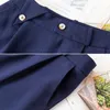 Marineblauw mode vrouwen broek plus size formele lente zomer Koreaanse kantoor dames slanke midden taille broek 210604