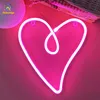 Forme de coeur led enseigne au néon tenture murale alimentée par USB veilleuses pour éclairage de vacances mariage chambre maison fête barre décoration de noël bande lumineuse