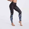 Qickitout 12% Spandex Taille Haute Imprimé Numérique Fitness Leggings Push Up Sport GYM Femmes 211204