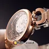 40mm Bovet 1822 Tourbillon Amadeo Fleurie Watches Quartz Mens 시계 검은 골격 다이얼 로즈 골드 스틸 팔찌 HWBT Hello Watch2781