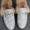 new fashion outside wear baotou Moole shoes rabbit fur half slipper casual zapatillas hombre b4