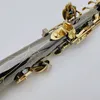 SUZUKI SOPRANO SAXOPHONE B Plan Black Nickel Plated Professional Woodwind Instrument med Gold Keys Case Munstocke Tillbehör