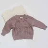 né bébé fille hiver belle princesse style tricot vêtements automne enfants manteau infantile filles cardigan chandails 211201