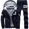 OEIN Warm Sport Suit Men 2 Pieces Set Winter Sportsuit 2021 New Thermal Hoodies Sets Fleece Tracksuit Windproof Gym Sportswear Y1221