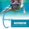 Accessori per piscina Snorkel per immersione Tubo di respirazione subacquea per nuoto in silicone anteriore per bambini Adulti Comodo staccabile277K