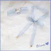 Sautoirs Romantique Bleu Dentelle Velours Collier Ras Du Cou Bijoux Pour Femmes Petite Amie Mariée Fête De Mariage Saint Valentin Cadeau