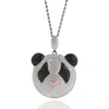 18K witgoud vergulde cartoon-panda-hangerketting met touwketting Tennisketting6997865