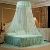 Princess Hanging Round Lace Canopy Bed Netting Comfy Student Dome Mosquito Net Crib Valance