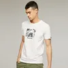 Kuegou Marca Produto de Verão Homens Personagens Impressos Moda T-shirt Ins Estilo Gola Redonda Manga Curta T-shirt UT-09328 210524